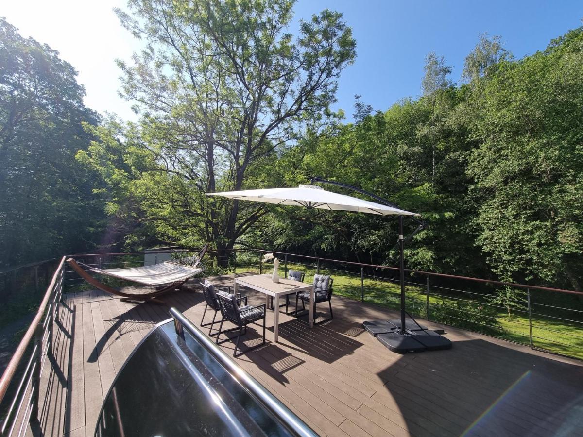 5 Sterne Bahnhoftraum, Appartement "Waldliebe" 133Qm, Grosse Terrasse 70Qm, Qr Code Scannen Fuer Virtuellen Rundgang, Premium Ausstattung Брацнфельс Екстер'єр фото